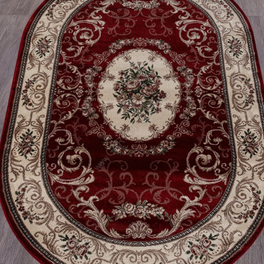 Ковер российский D066 COLIZEY (Хит-сет, красный) овальный