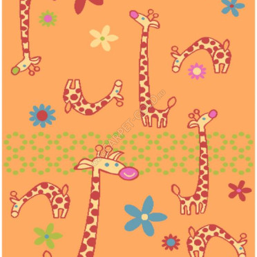 Ковер польский Agnella Funky Giraffe a apricot (полипропилен, оранжевый)