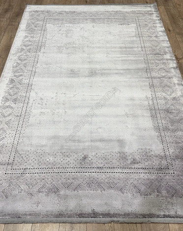 Ковер турецкий 7093B DIORA LONDON (Бамбуковый шелк, бежевый, серый)