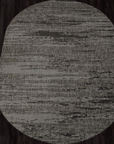 Ковер российский S143 KAIR (Полипропилен, серый) овальный