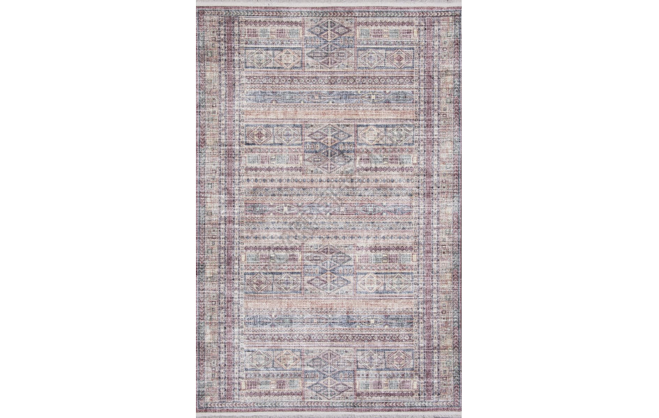 Ковер AB103A - RED / BLUE - Прямоугольник - коллекция LOTUS