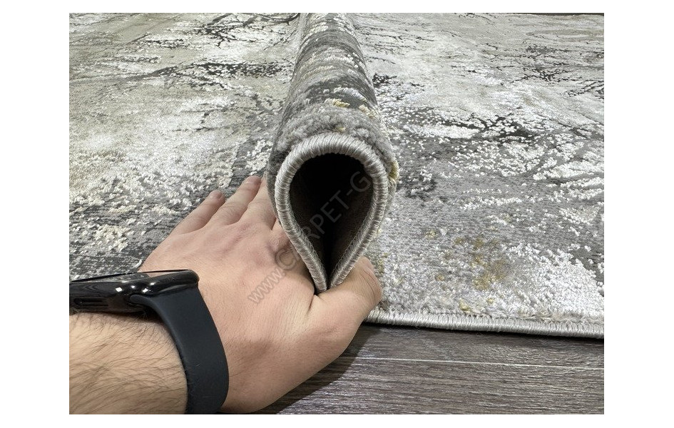 Ковер турецкий Lisa AA630A IVORY MUSTARD круглый