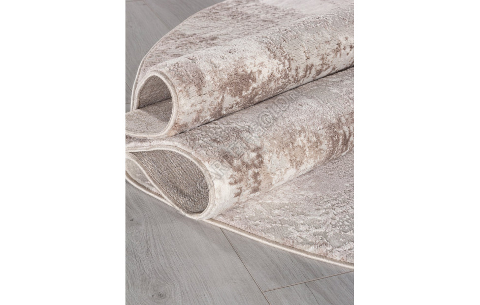Ковер 38871 - 780 BEIGE / GREY - Овал - коллекция BRAND